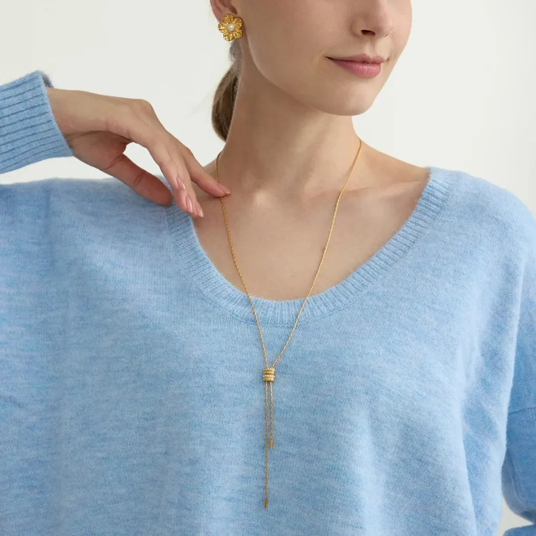 Delicate Long Tassel Necklace