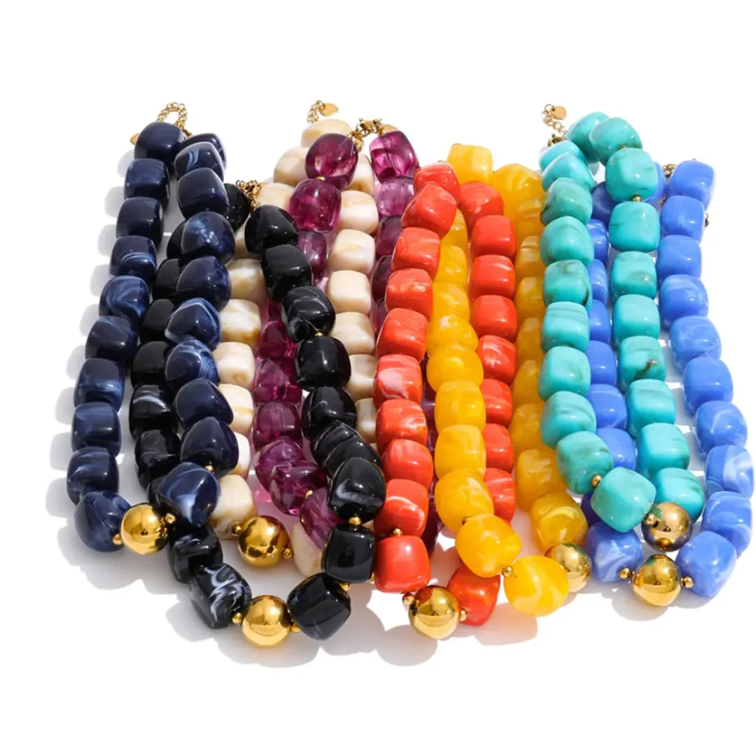 Acrylic Beaded Chunky Necklace