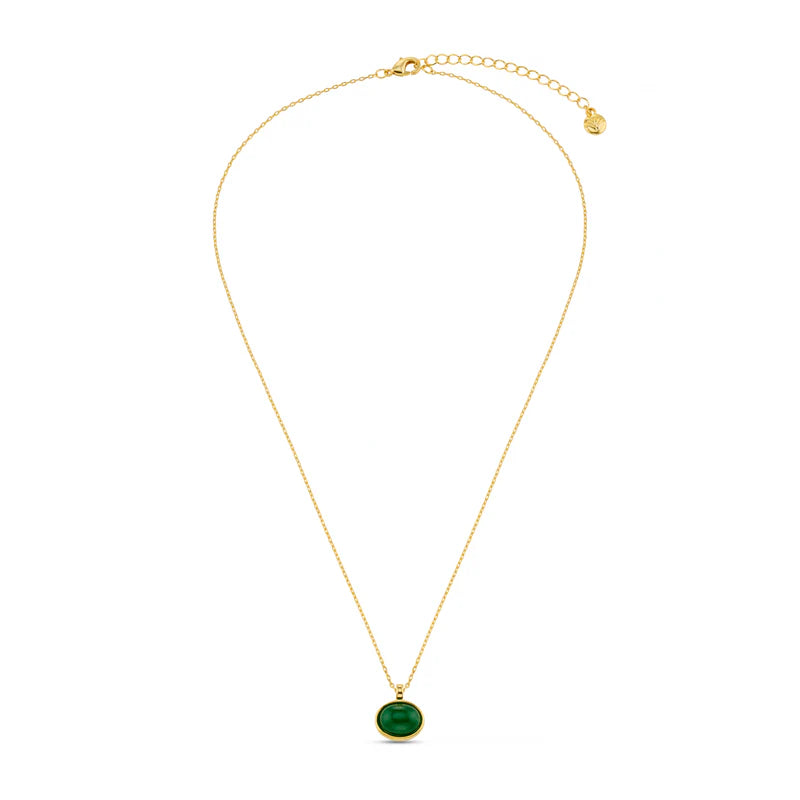Orelia - Semi-Precious Green Jade Pendant Necklace