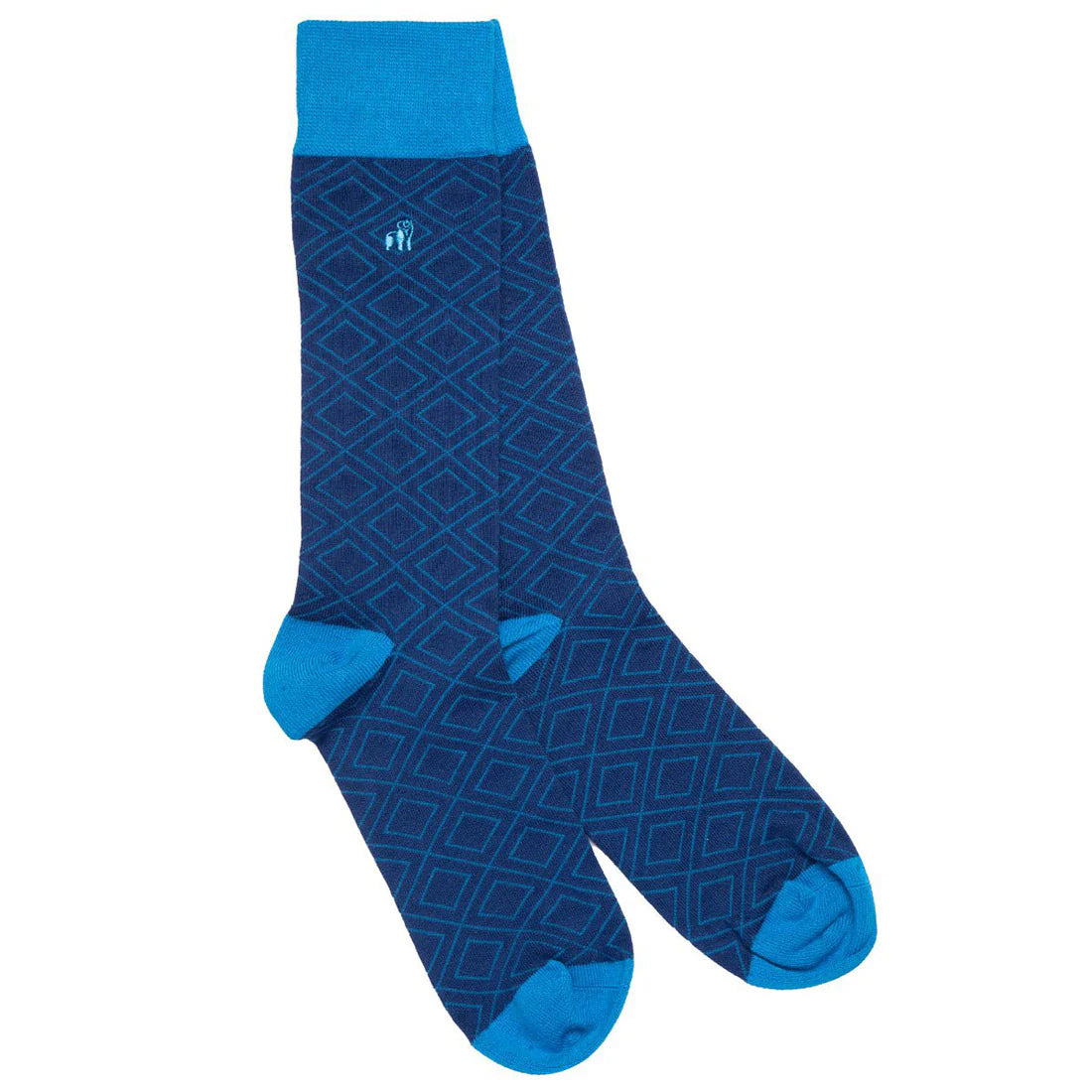 Swole Panda - Blue Diamond Bamboo Socks