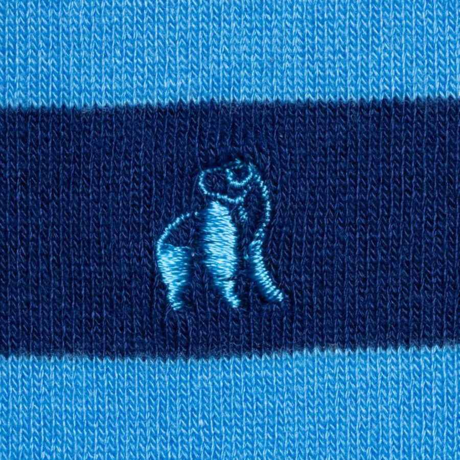 Swole Panda - Sky Blue Striped Bamboo Socks