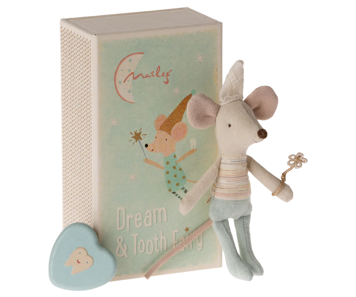 Maileg - Tooth Fairy Little Brother Mouse in Match Box