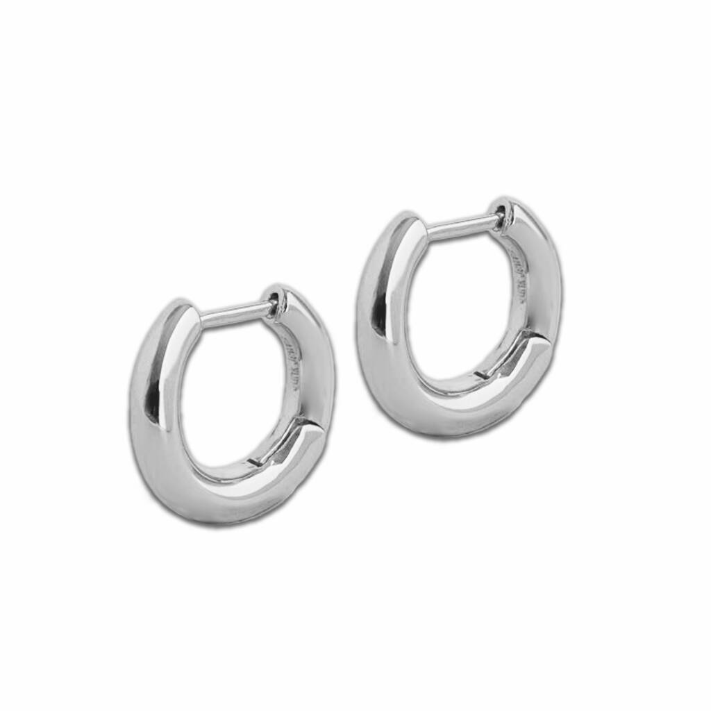 Wobbly Classic Small Hoop Earrings - Silver