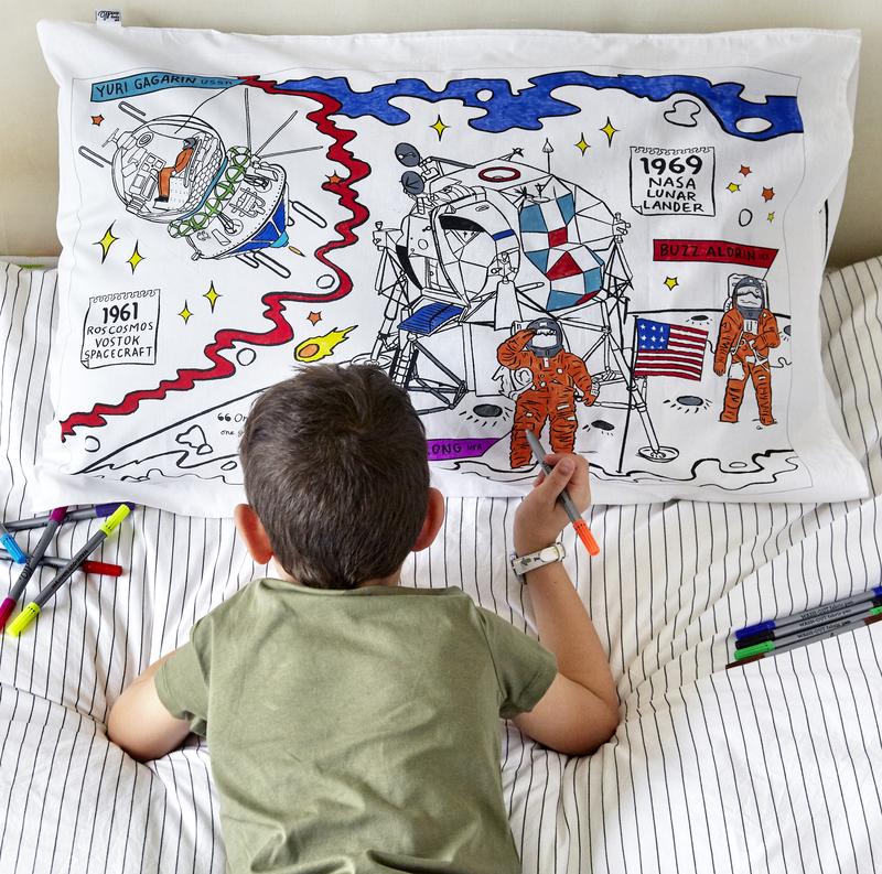 Space Explorer Doodle Pillowcase