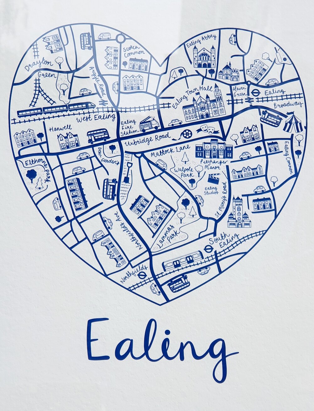 Ealing Heart Print
