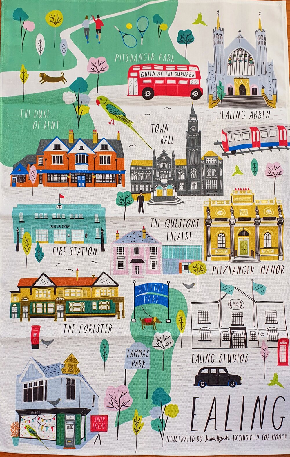 Ealing Landmarks - Tea Towel