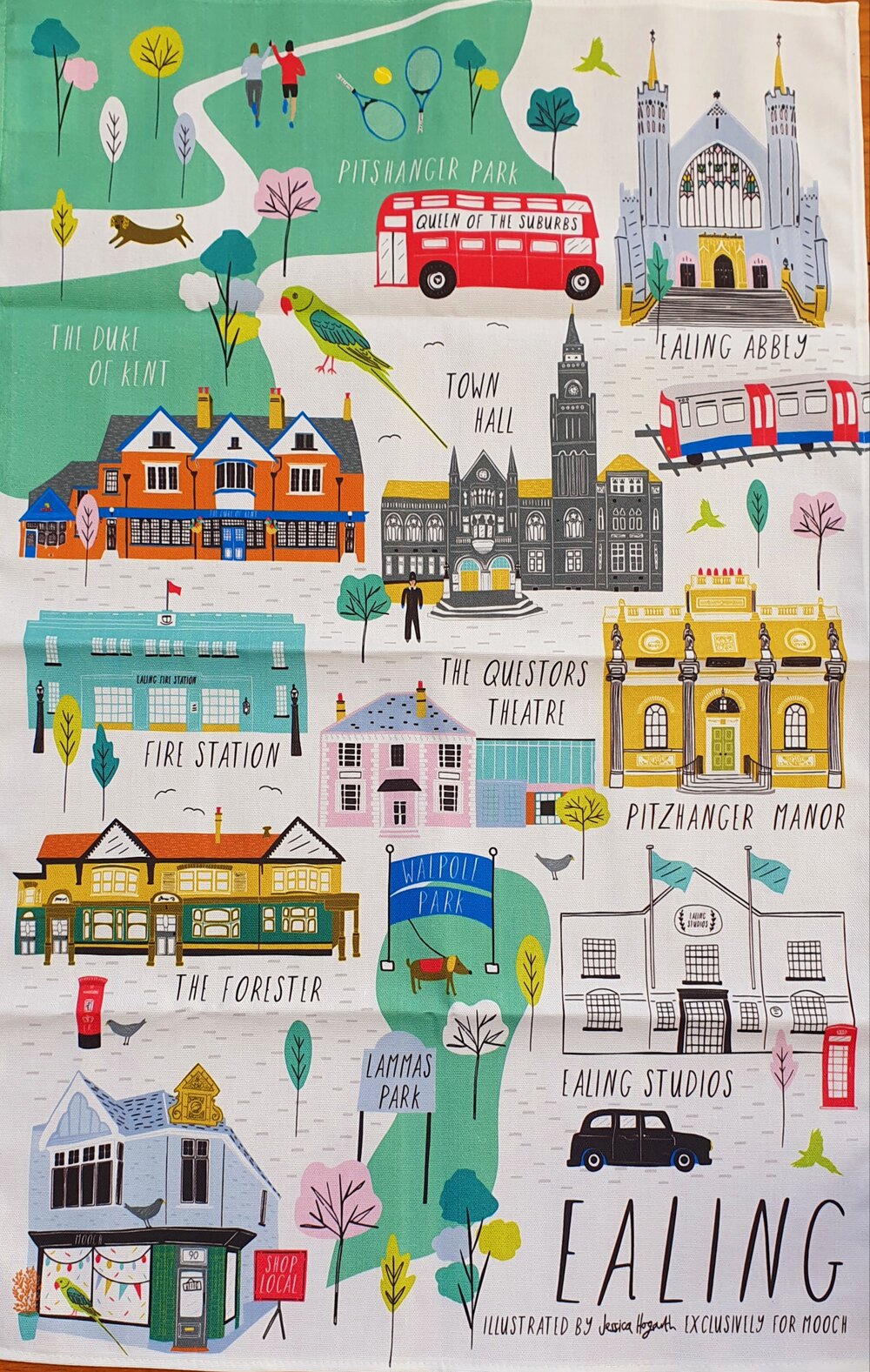 Ealing Landmarks - Tea Towel