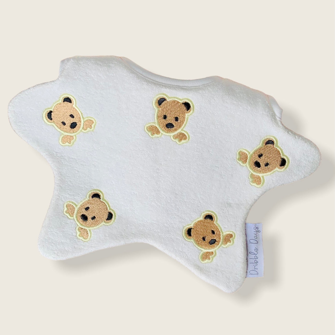 The Cream Teddy Bib