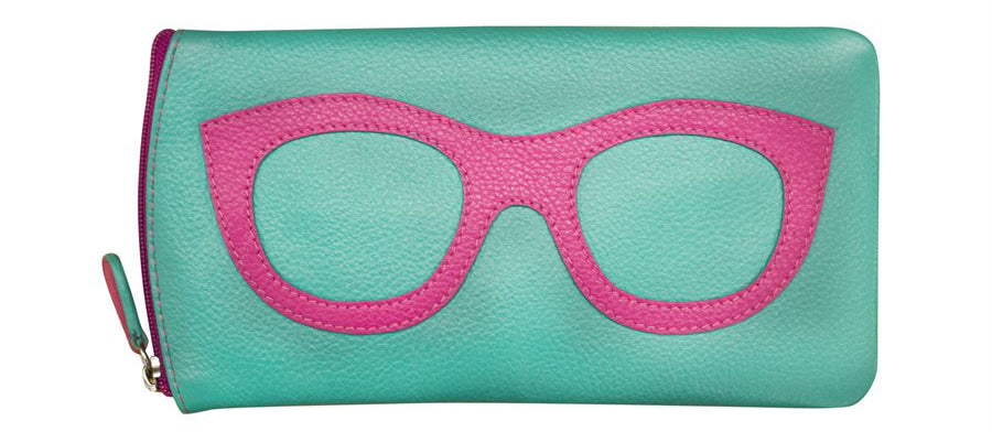 Eyeglass Case - Turq/Hot Pink