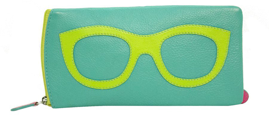 Eyeglass Case - Turquoise & Pear