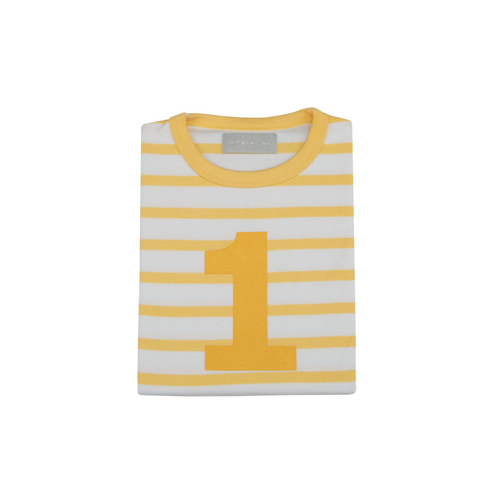 Yellow & White Striped Top - Number 1