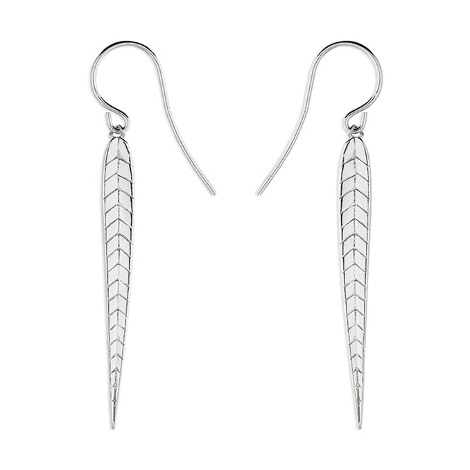 SS Earring Long Leaf