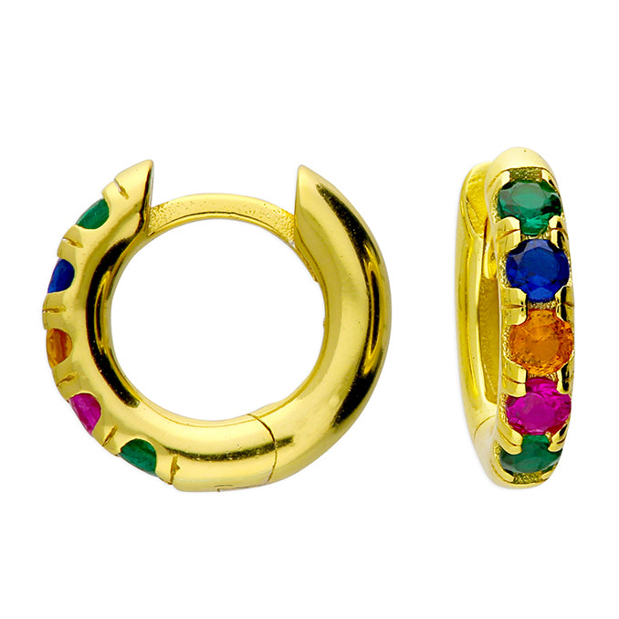 Multi CZ Half Huggie