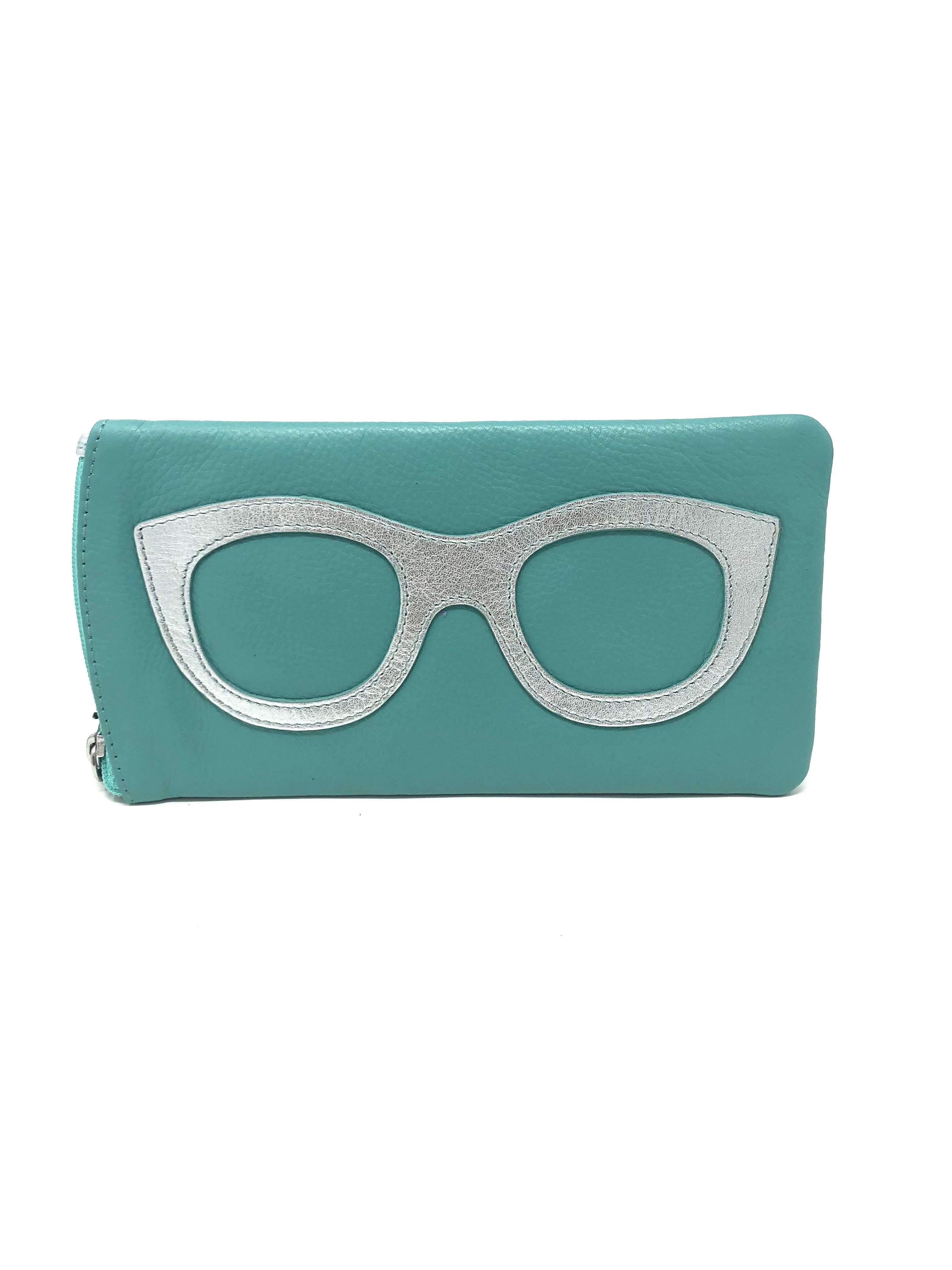 Eyeglass Case - Turquoise Silver