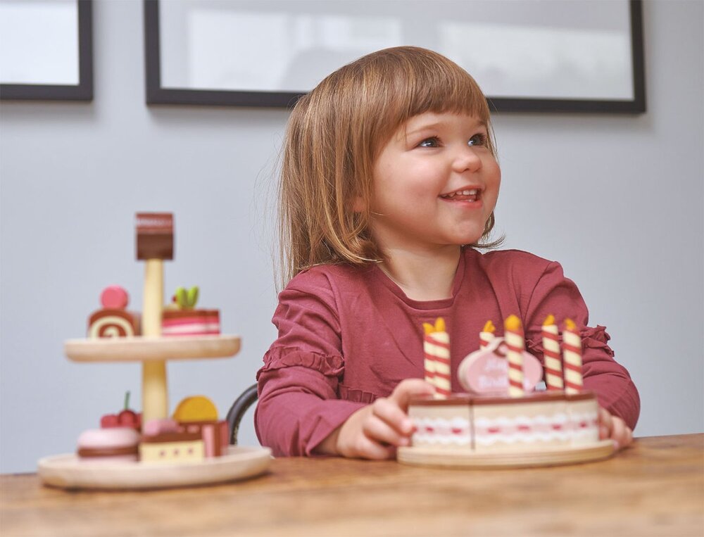Chocolate Birthday Cake Wooden Toy 3+