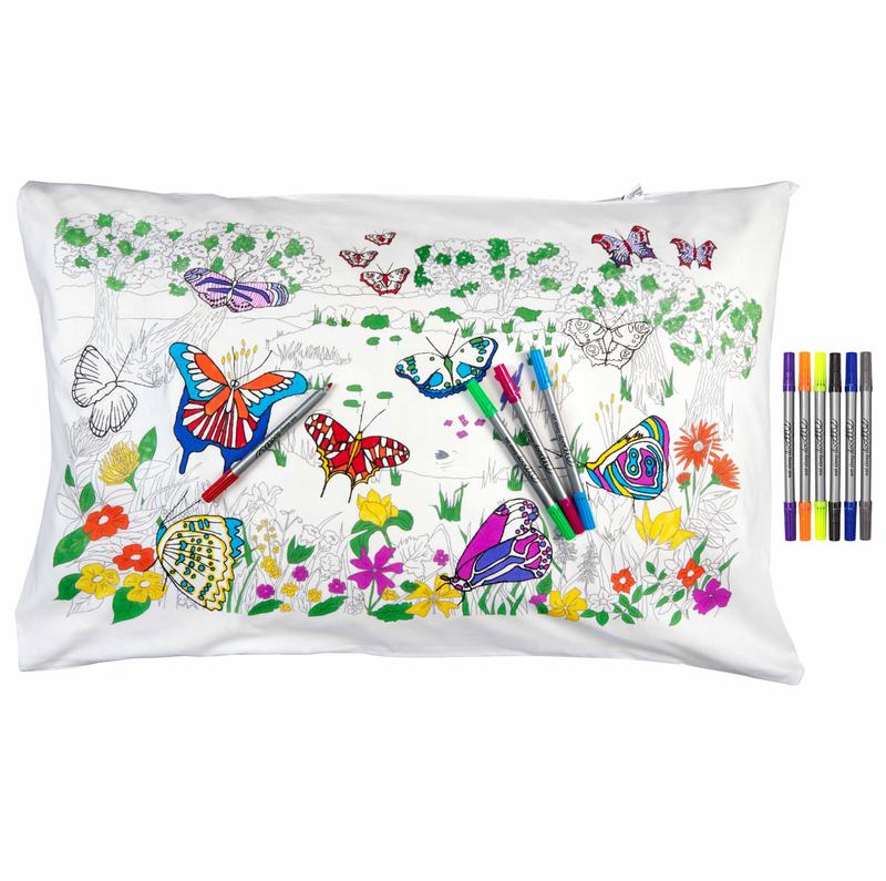 Butterfly Doodle Pillowcase