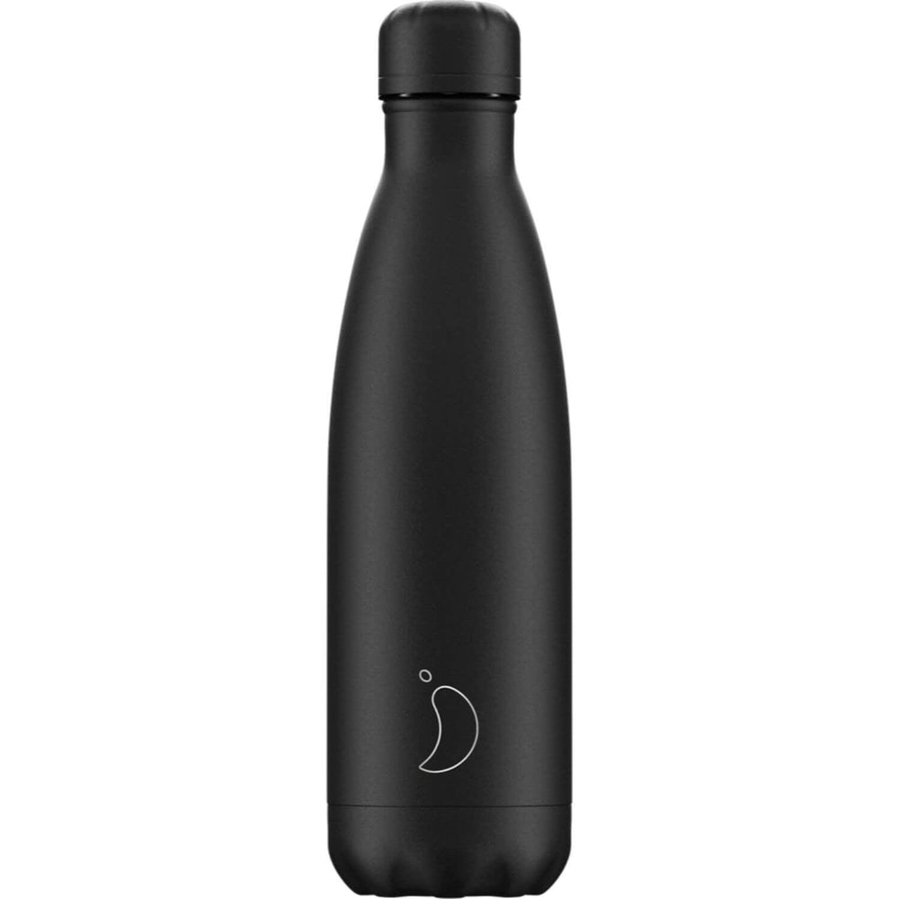 Chilly's Water Bottle - All Black Monochrome Edition 500ml