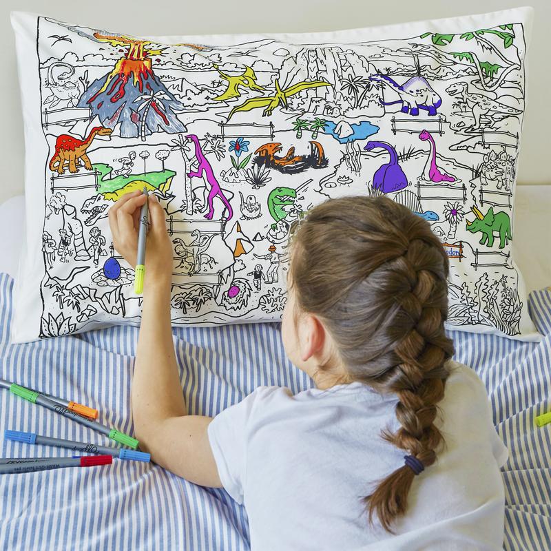 Dinosaur Doodle Pillowcase