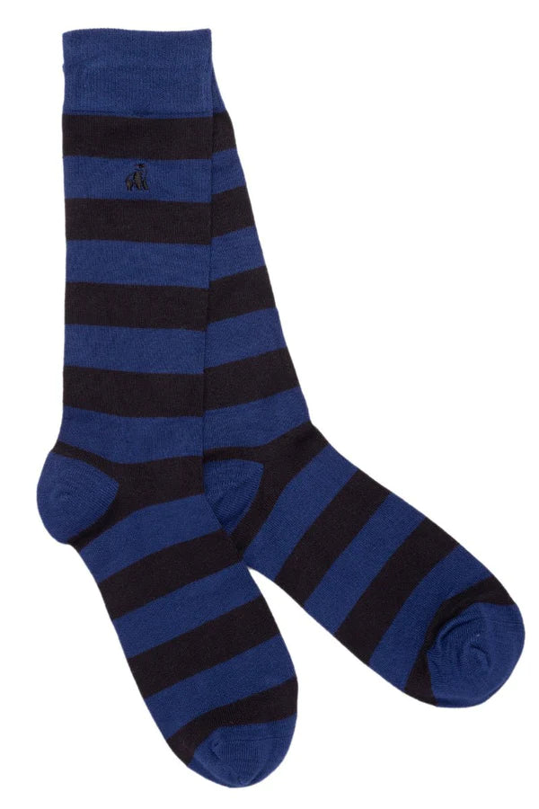 Swole Panda - Charcoal Striped Bamboo Socks