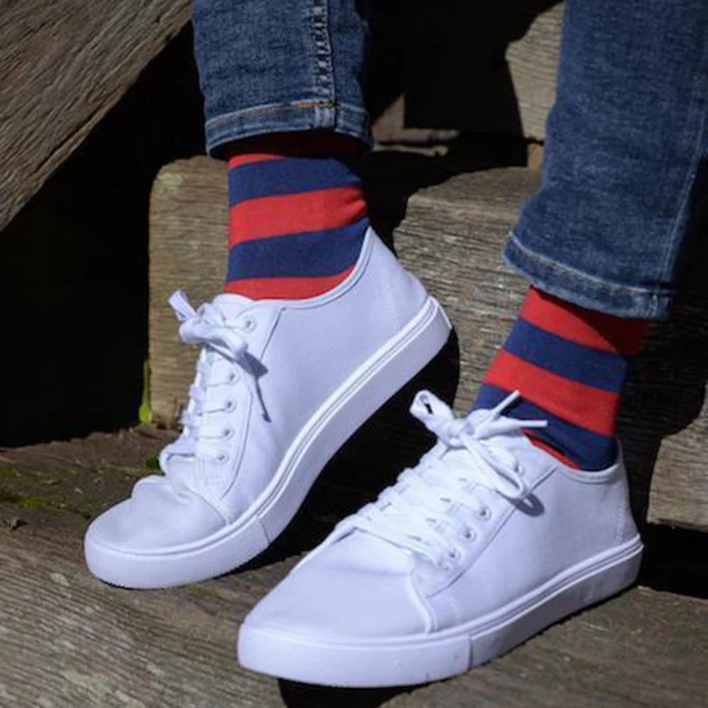 Red Stripe Bamboo Socks