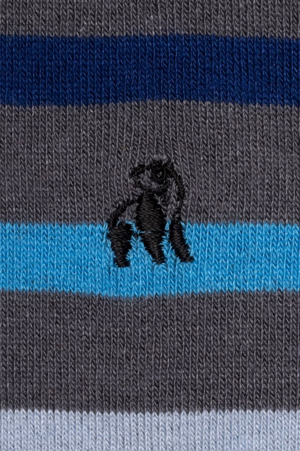 Swole Panda - Grey Small Stripe Bamboo Socks