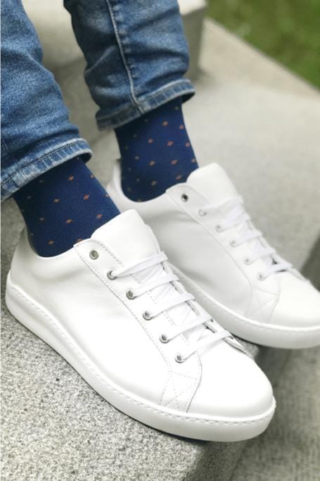 Spotted Orange bamboo Socks