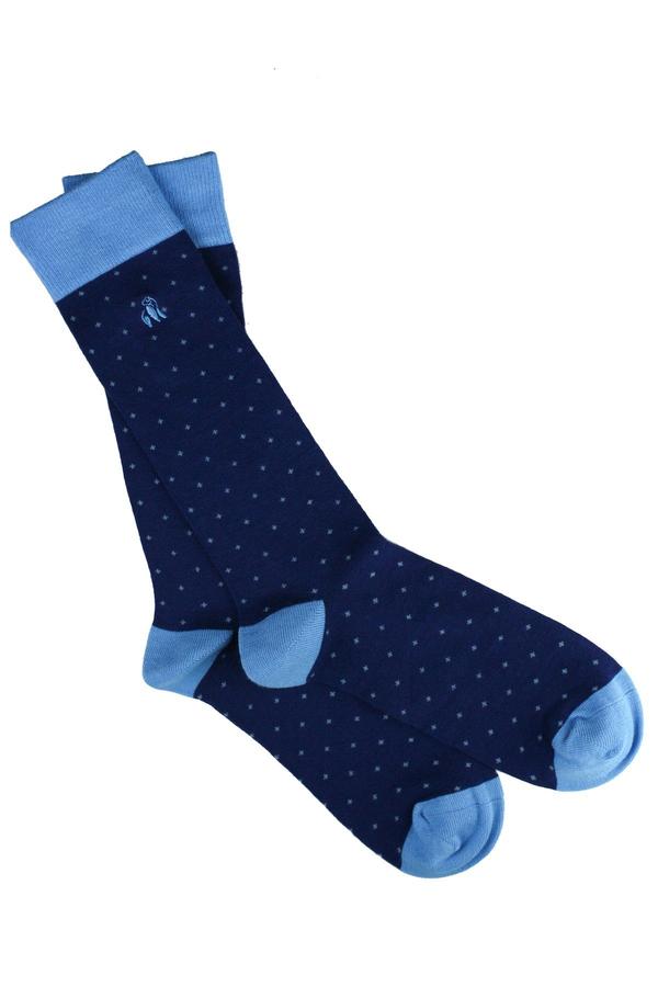 Swole Panda - Spotted Sky Blue Bamboo Socks