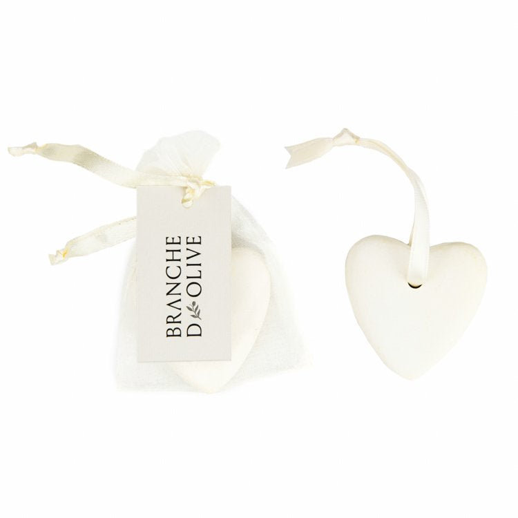 Scented Stone Heart - Feather
