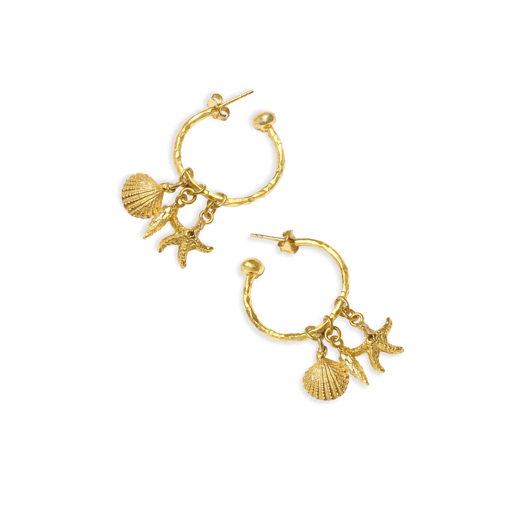 Ashiana - Treasure Island Charm Hoop Earrings