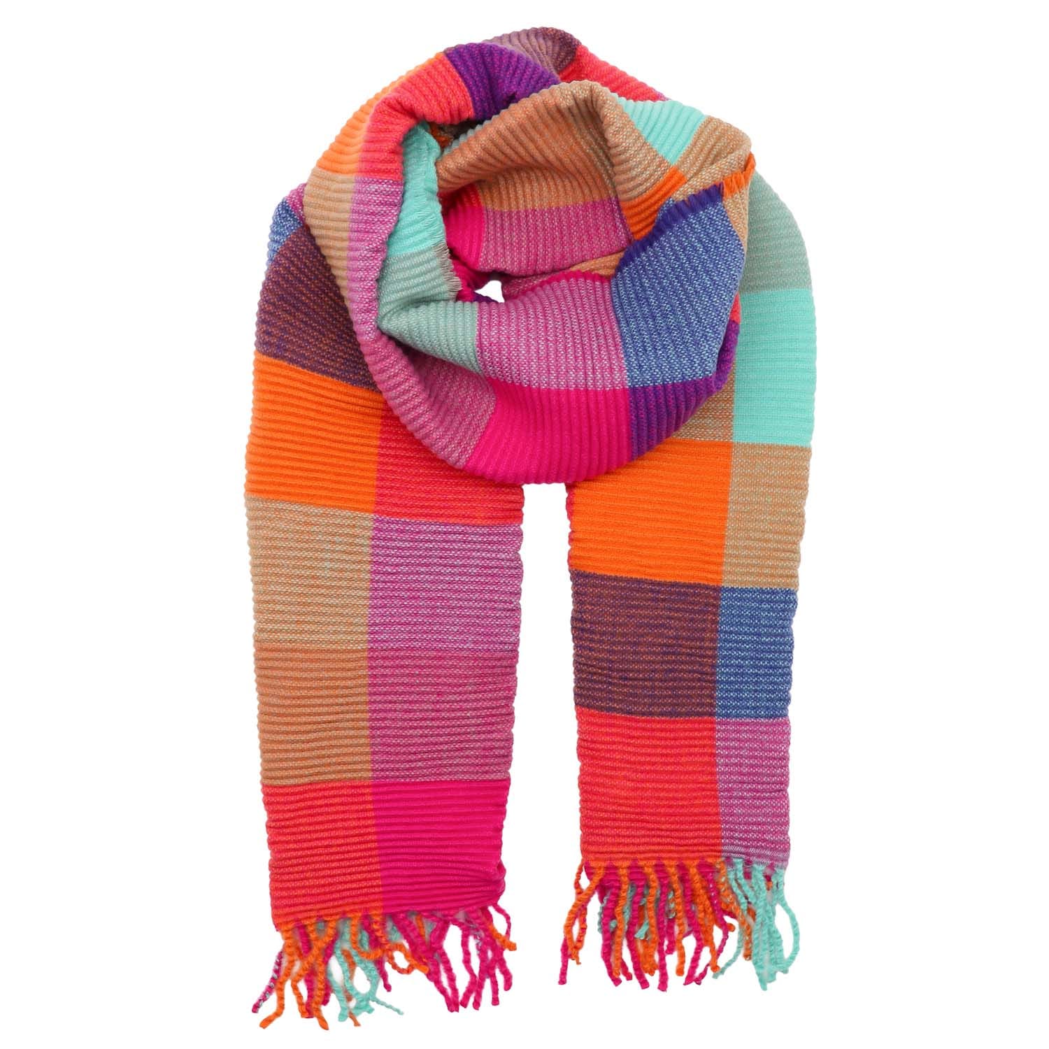 Scarf - Pleated Detail - Multicolour