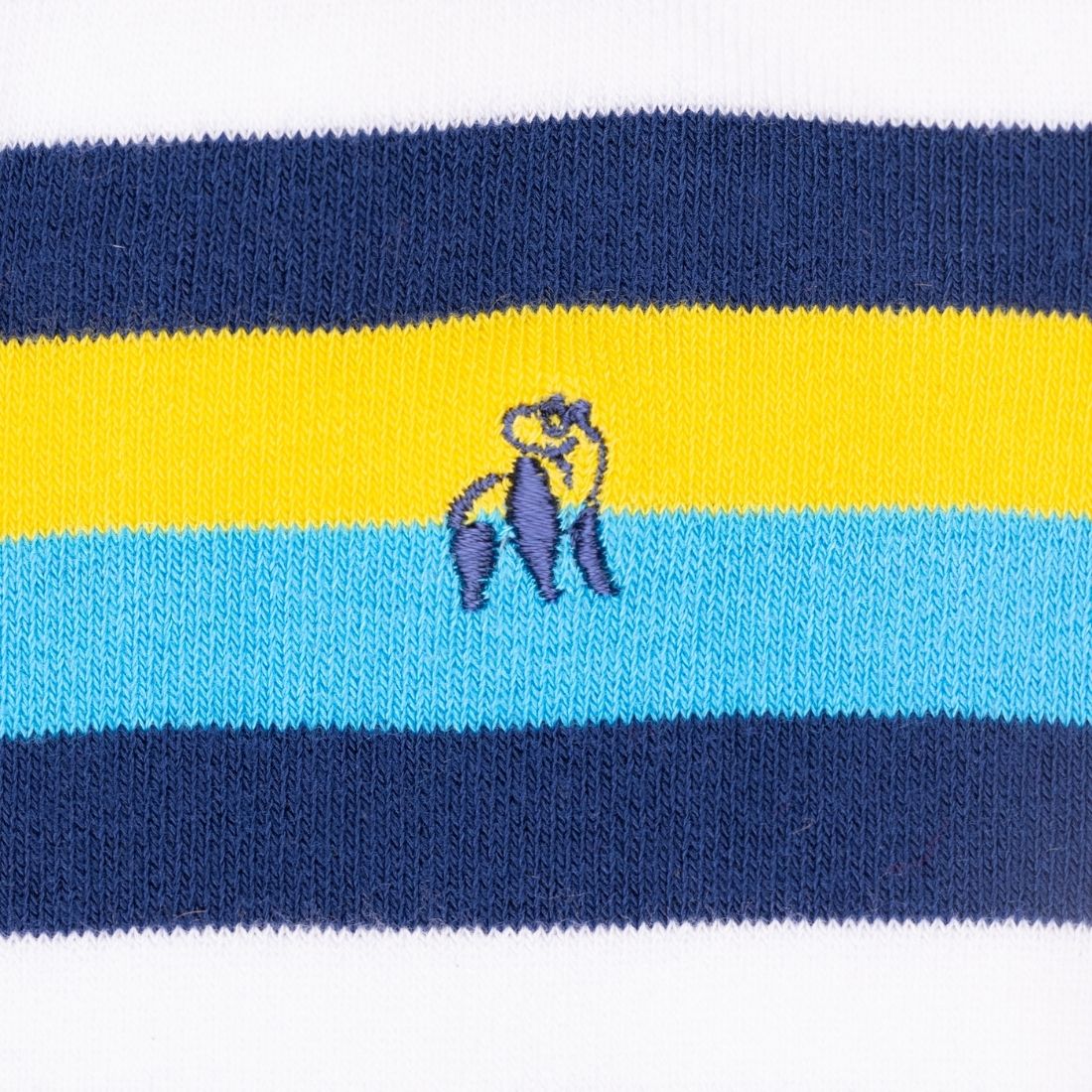 Swole Panda - Navy Yellow Blue Bamboo Socks