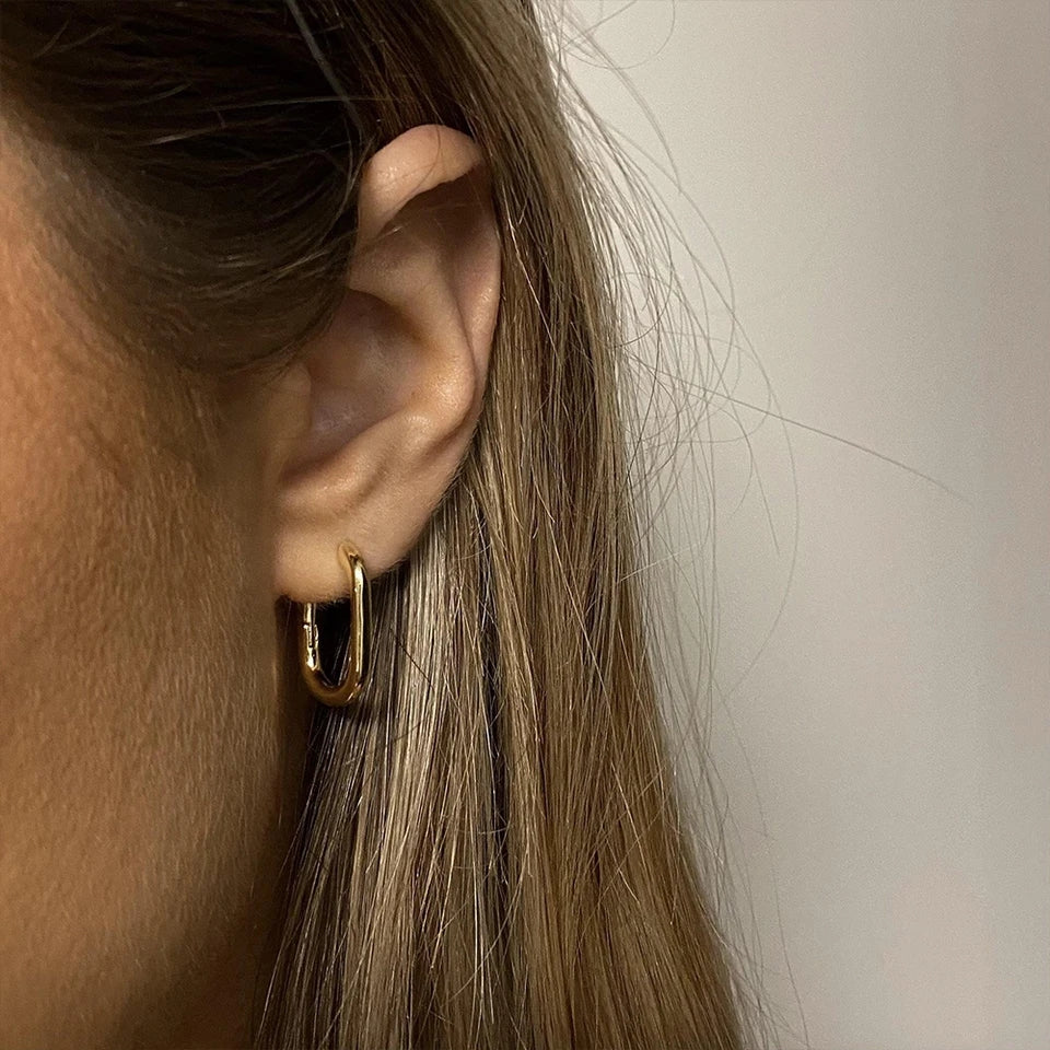 Classic Oval Hoop Earrings