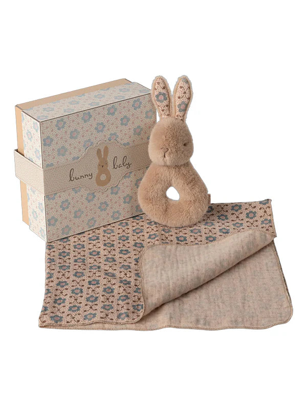 Maileg - Rabbit Rattle Set - Cream Peach
