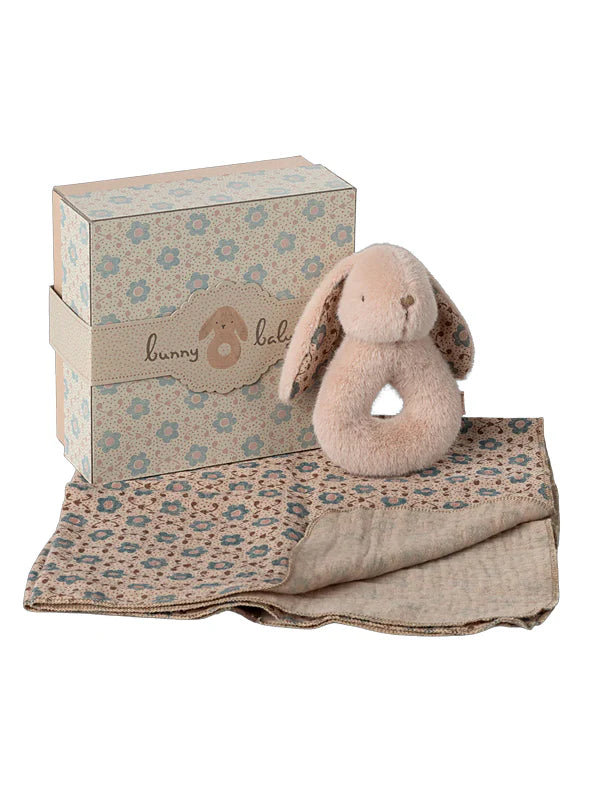 Maileg - Rabbit Rattle Set - Powder