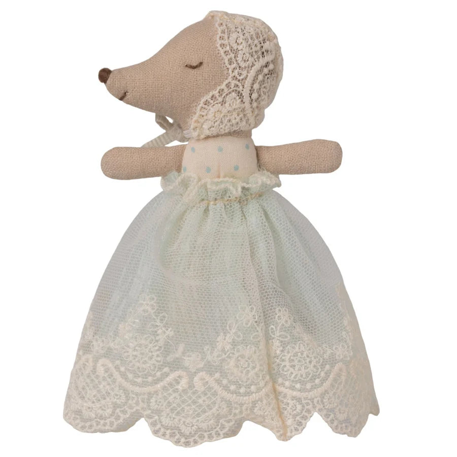 Maileg - Baby Mouse in Gown - Mint