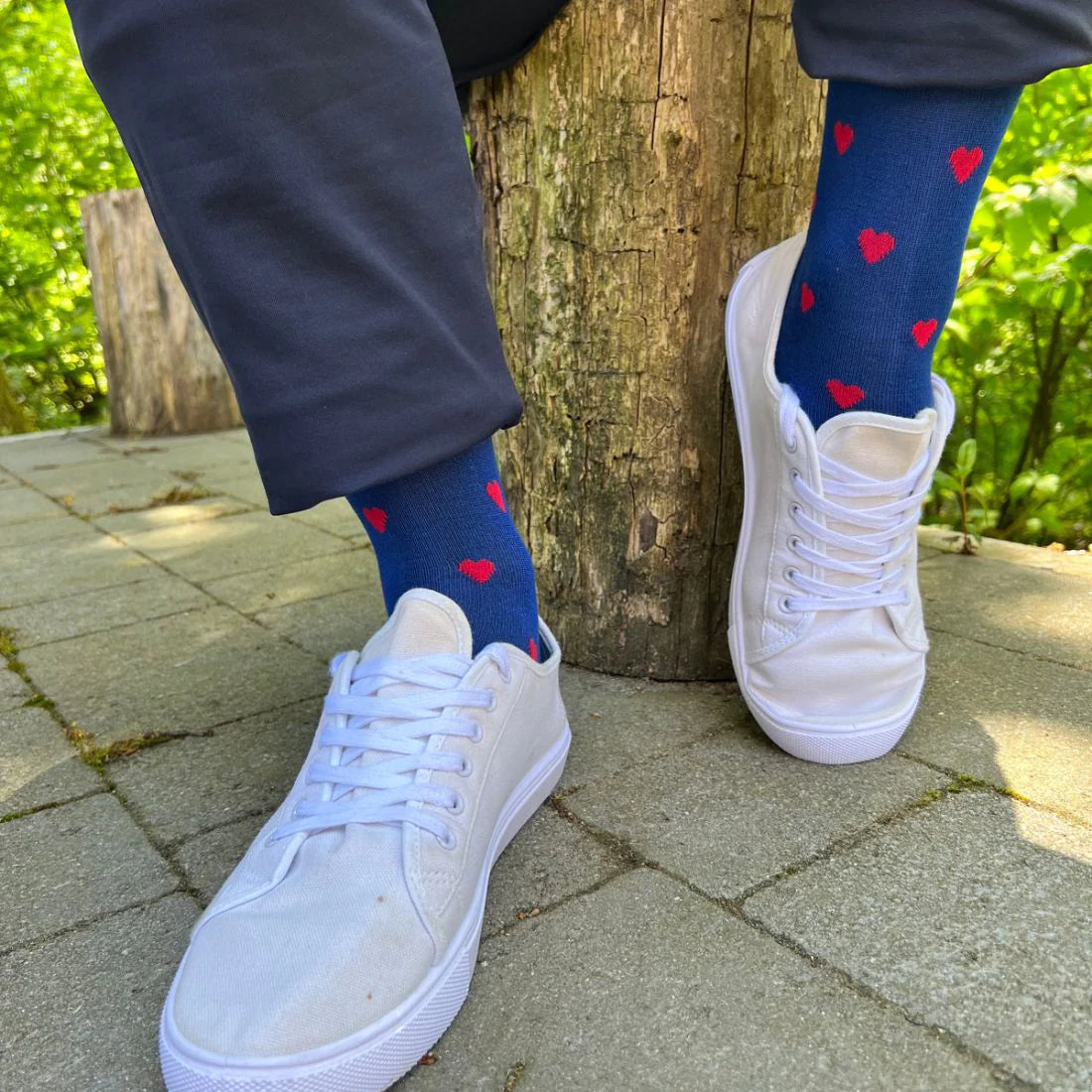 Swole Panda - Heart Bamboo Men's Socks