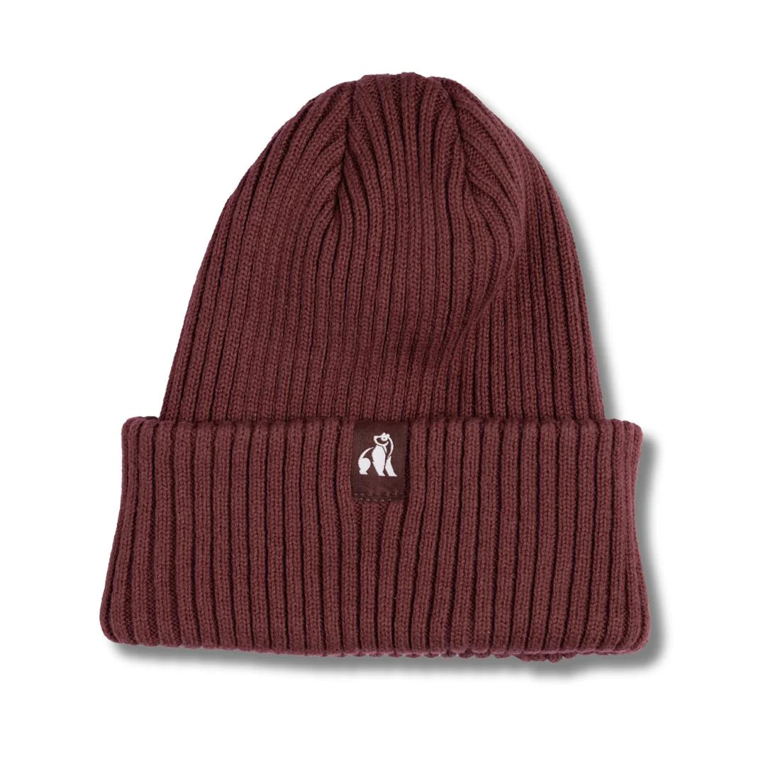 Swole Panda - Organic Cotton Beanie - Burgundy