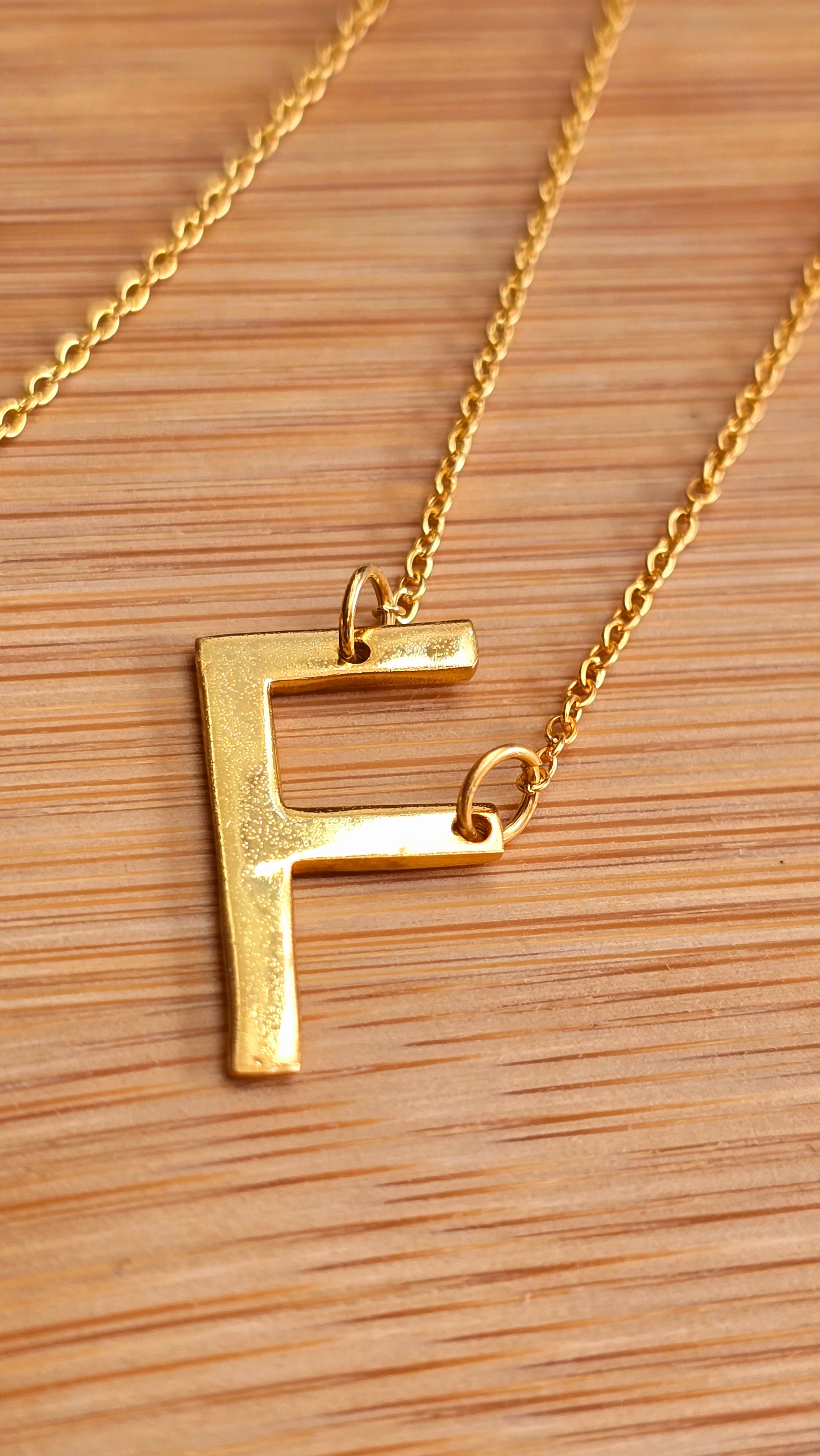 Gold Vermeil Initial Necklace A - Z