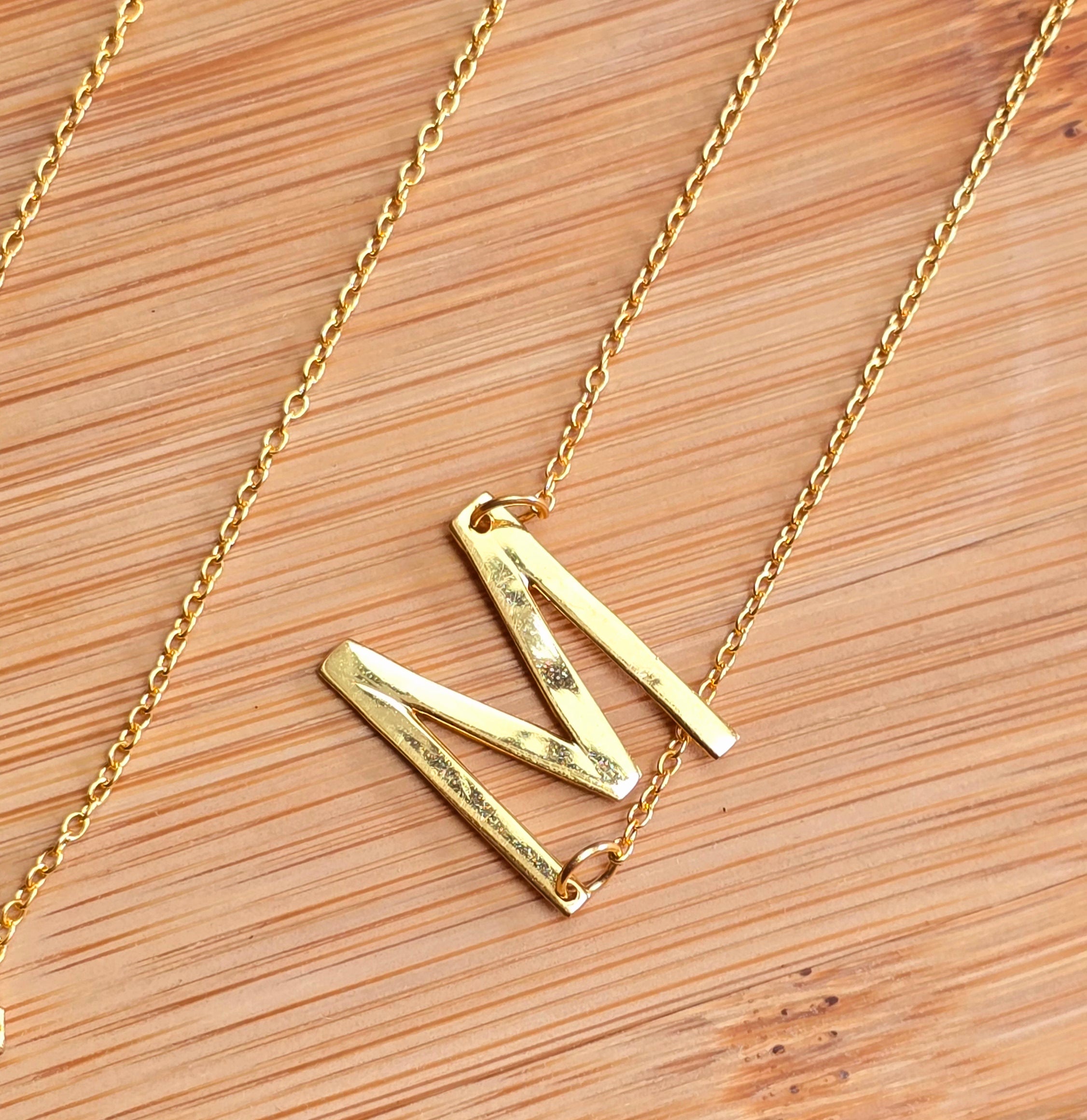 Gold Vermeil Initial Necklace A - Z