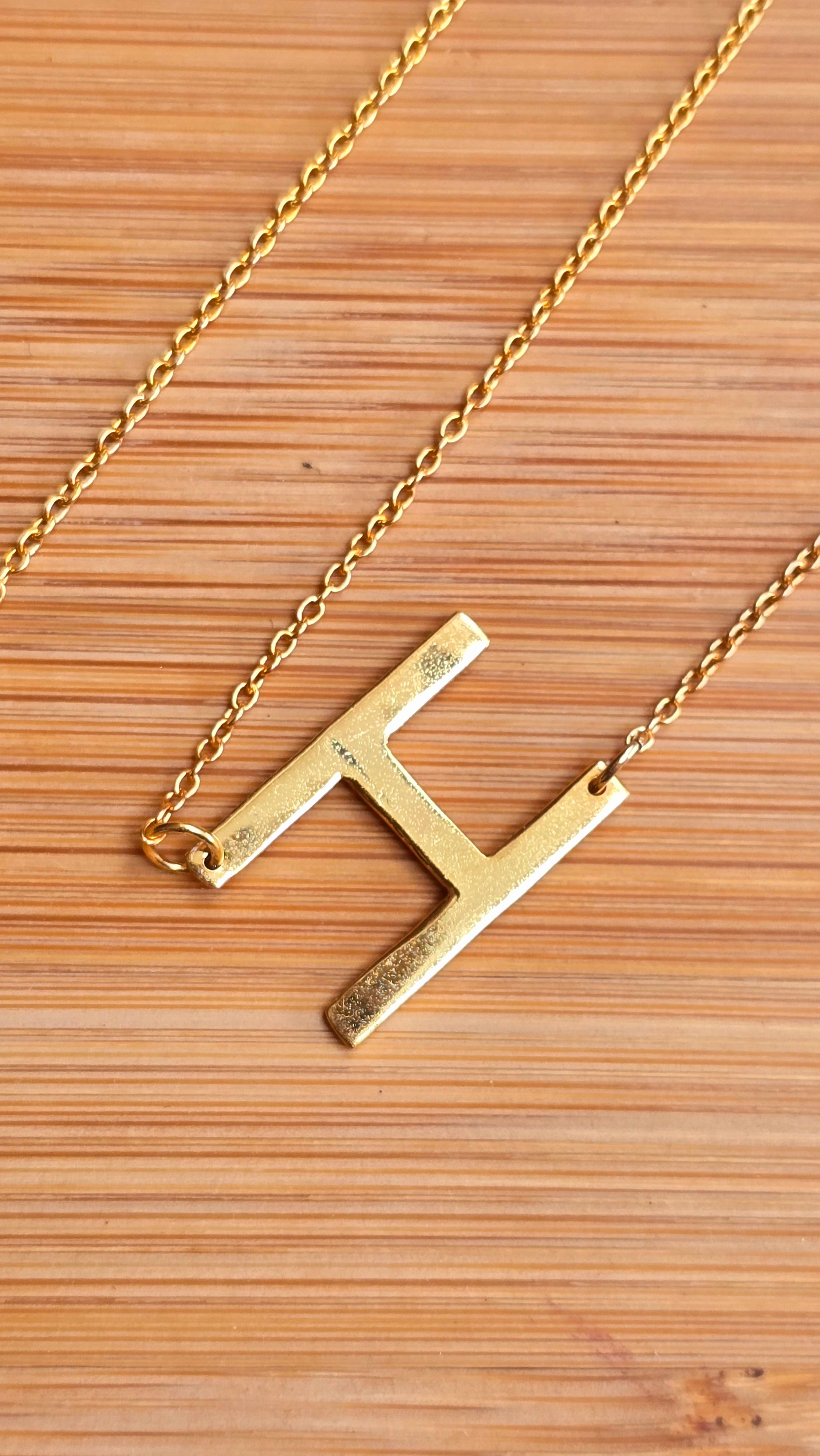 Gold Vermeil Initial Necklace A - Z