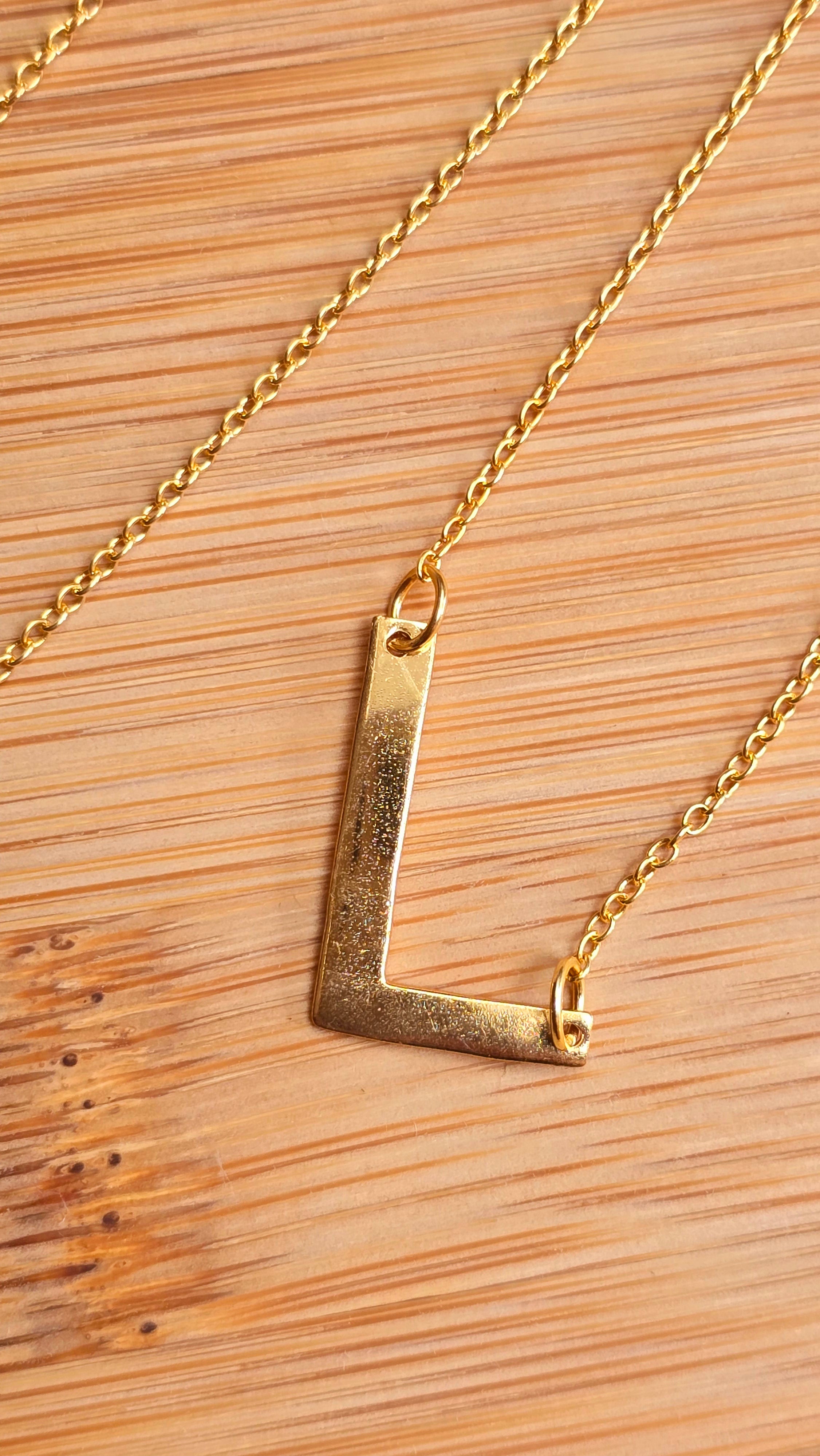 Gold Vermeil Initial Necklace A - Z
