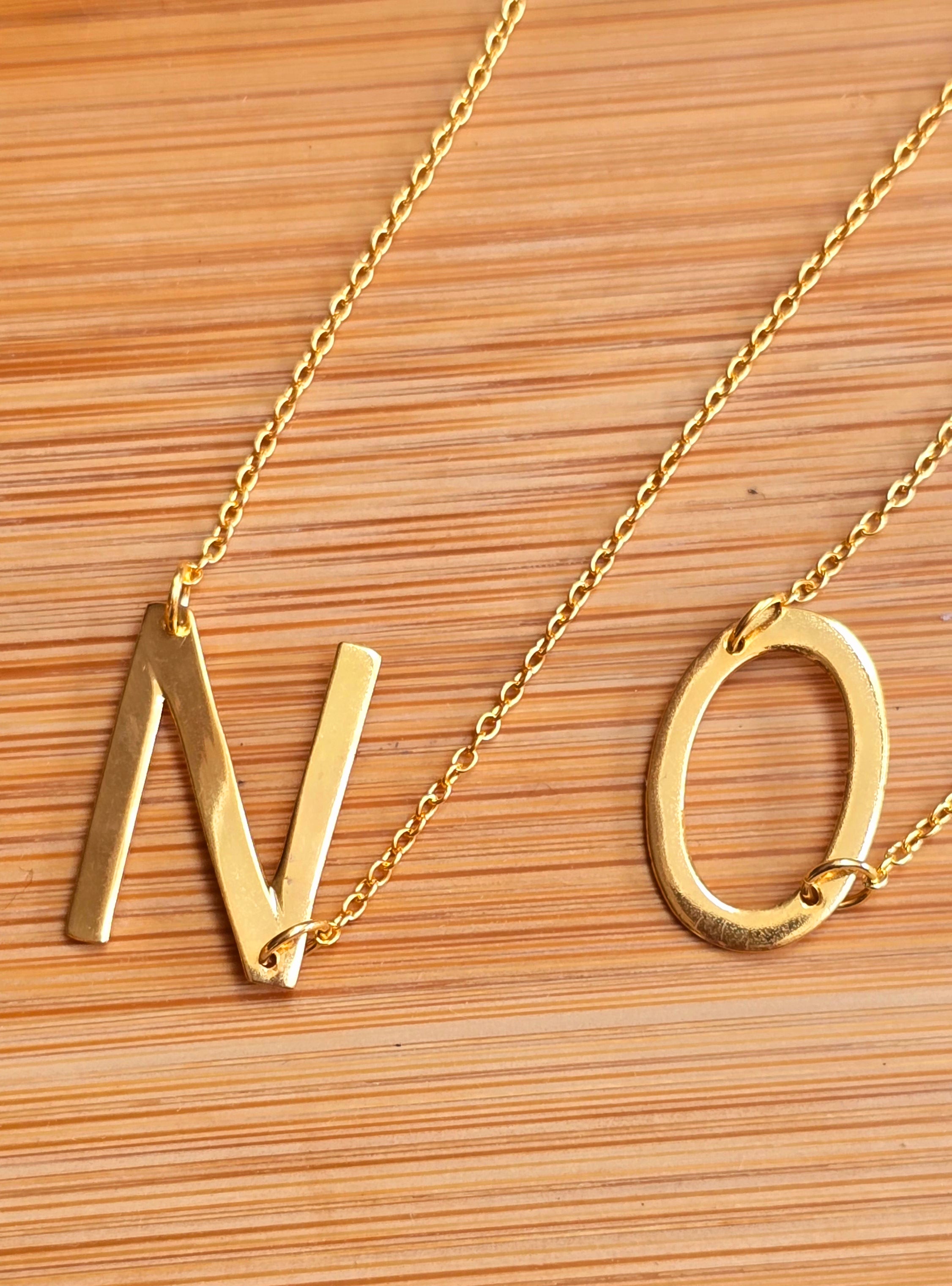 Gold Vermeil Initial Necklace A - Z