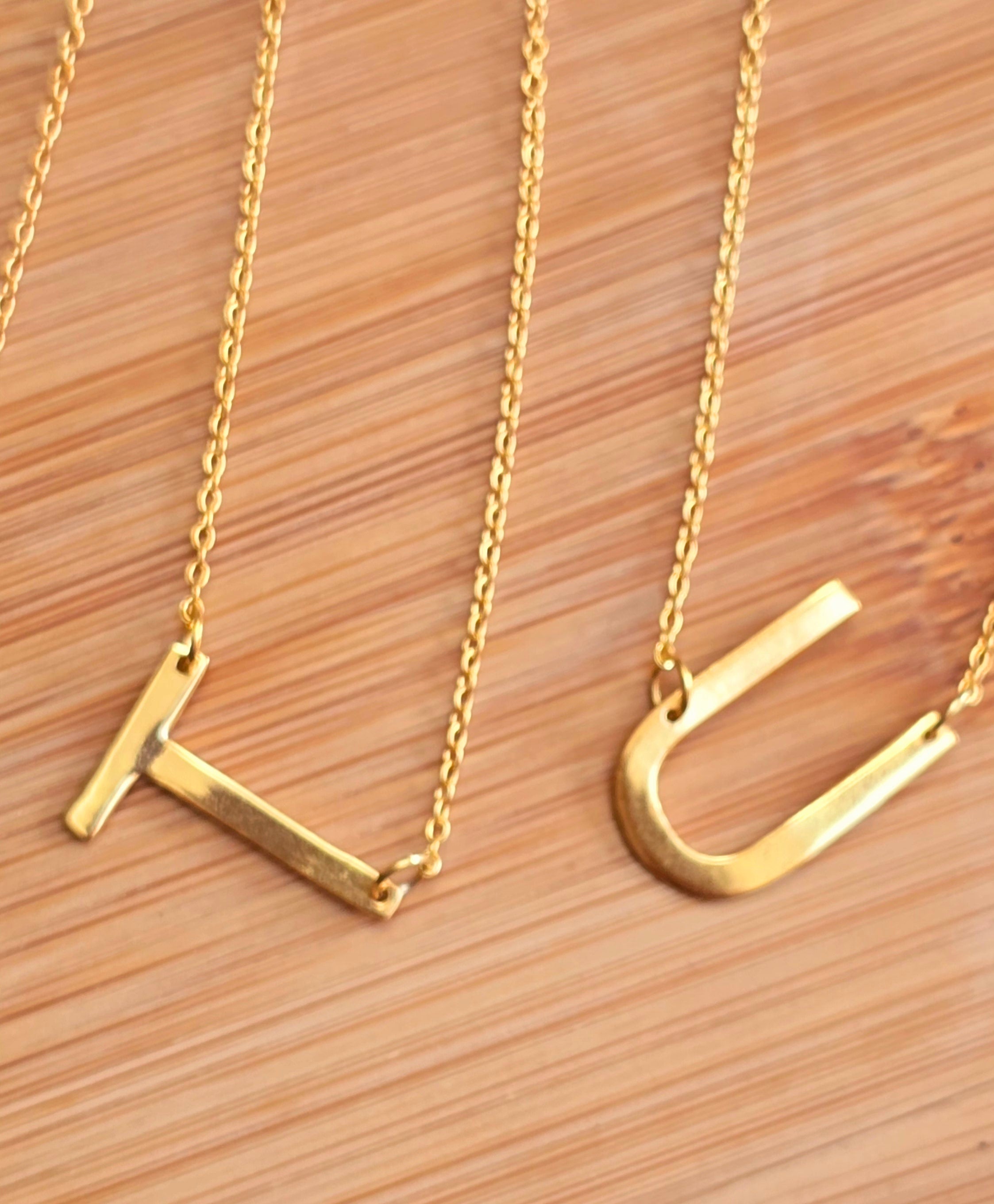 Gold Vermeil Initial Necklace A - Z