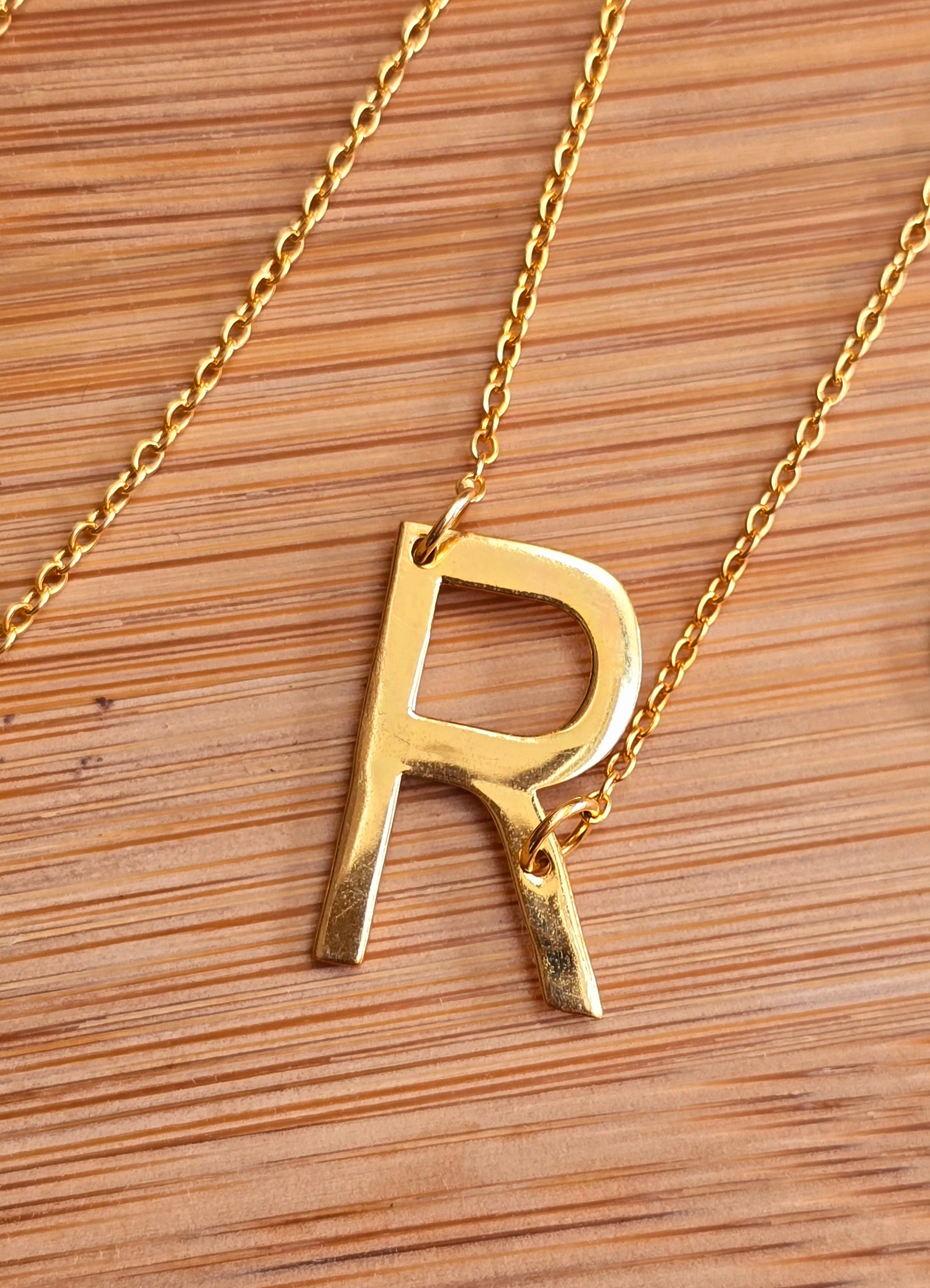 Gold Vermeil Initial Necklace A - Z