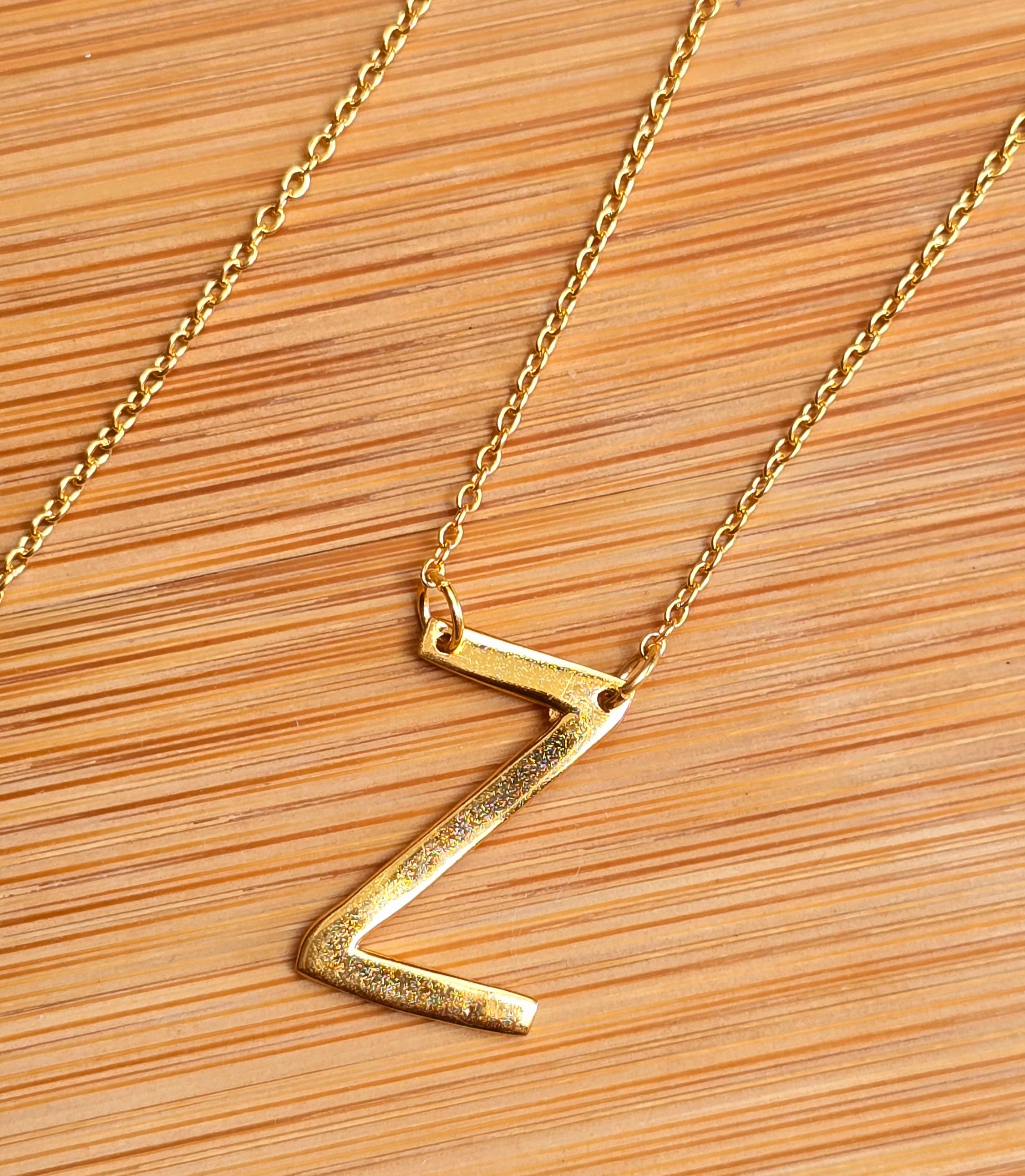 Gold Vermeil Initial Necklace A - Z