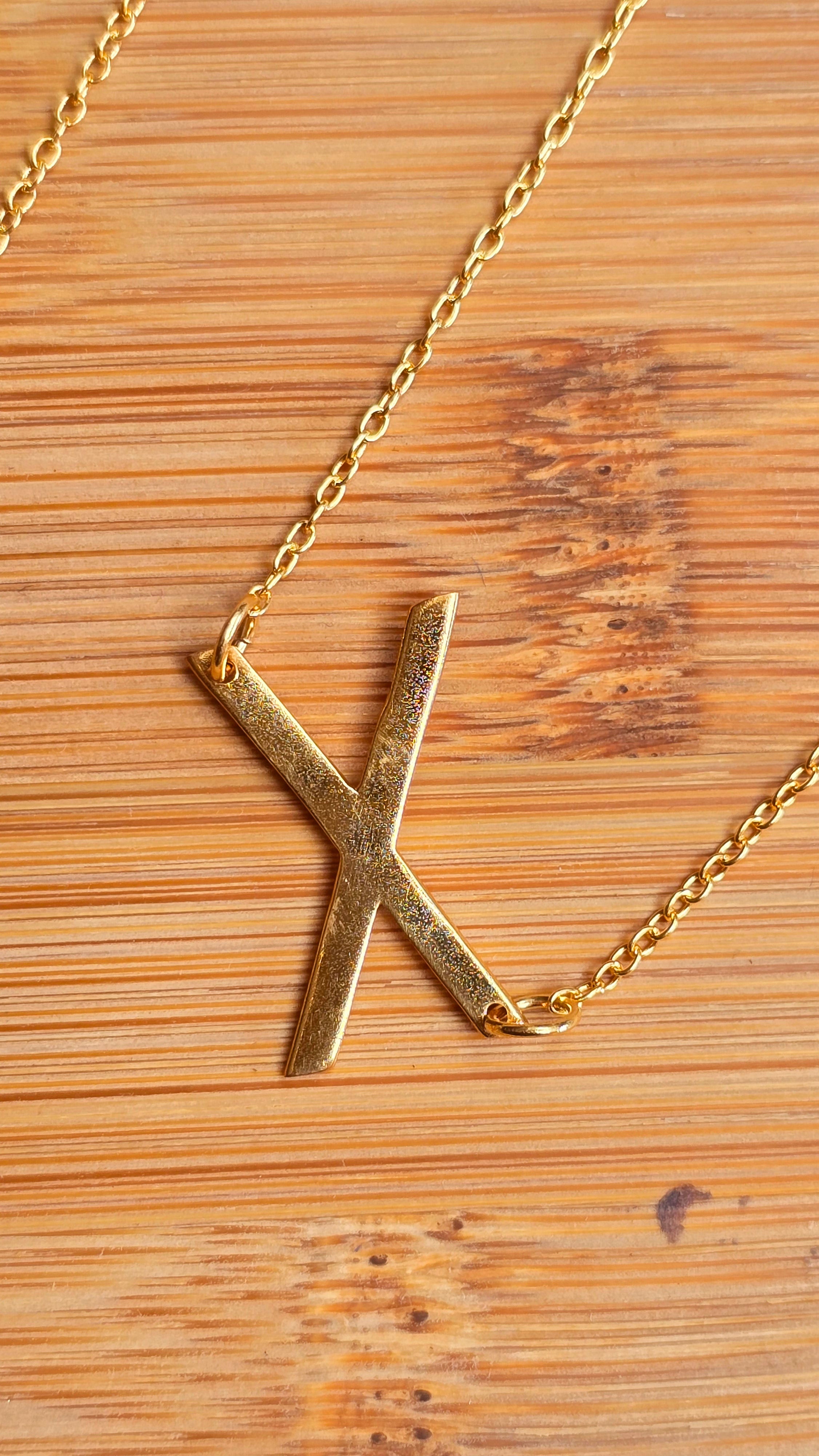 Gold Vermeil Initial Necklace A - Z