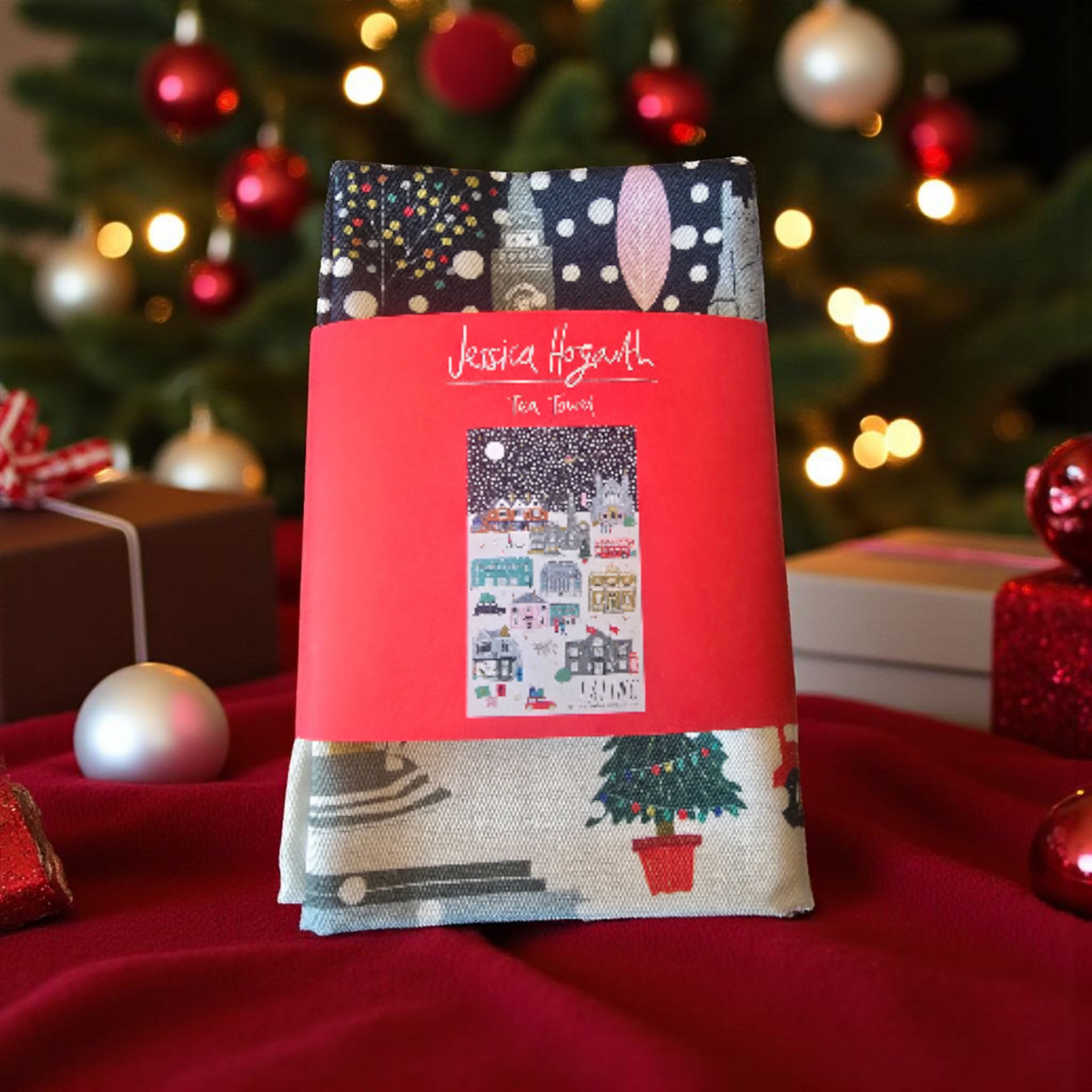 Ealing Landmarks Christmas Tea Towel