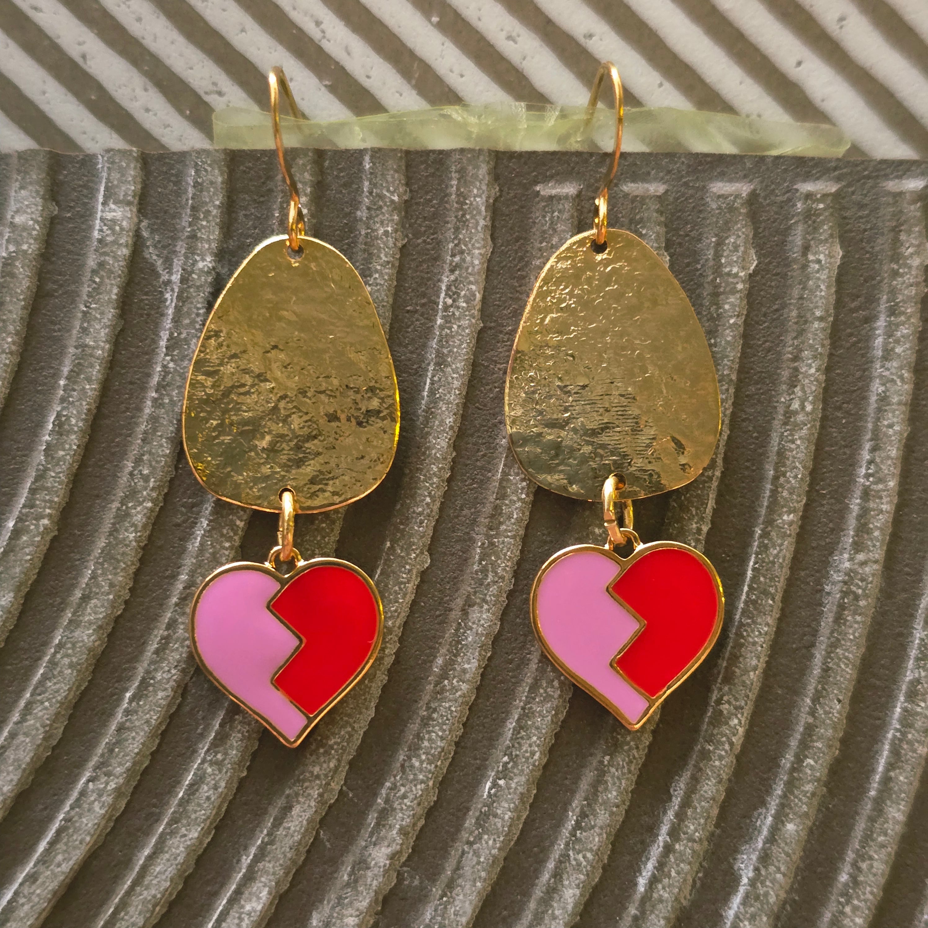 MOOCH London - Two-Tone Heart Earrings