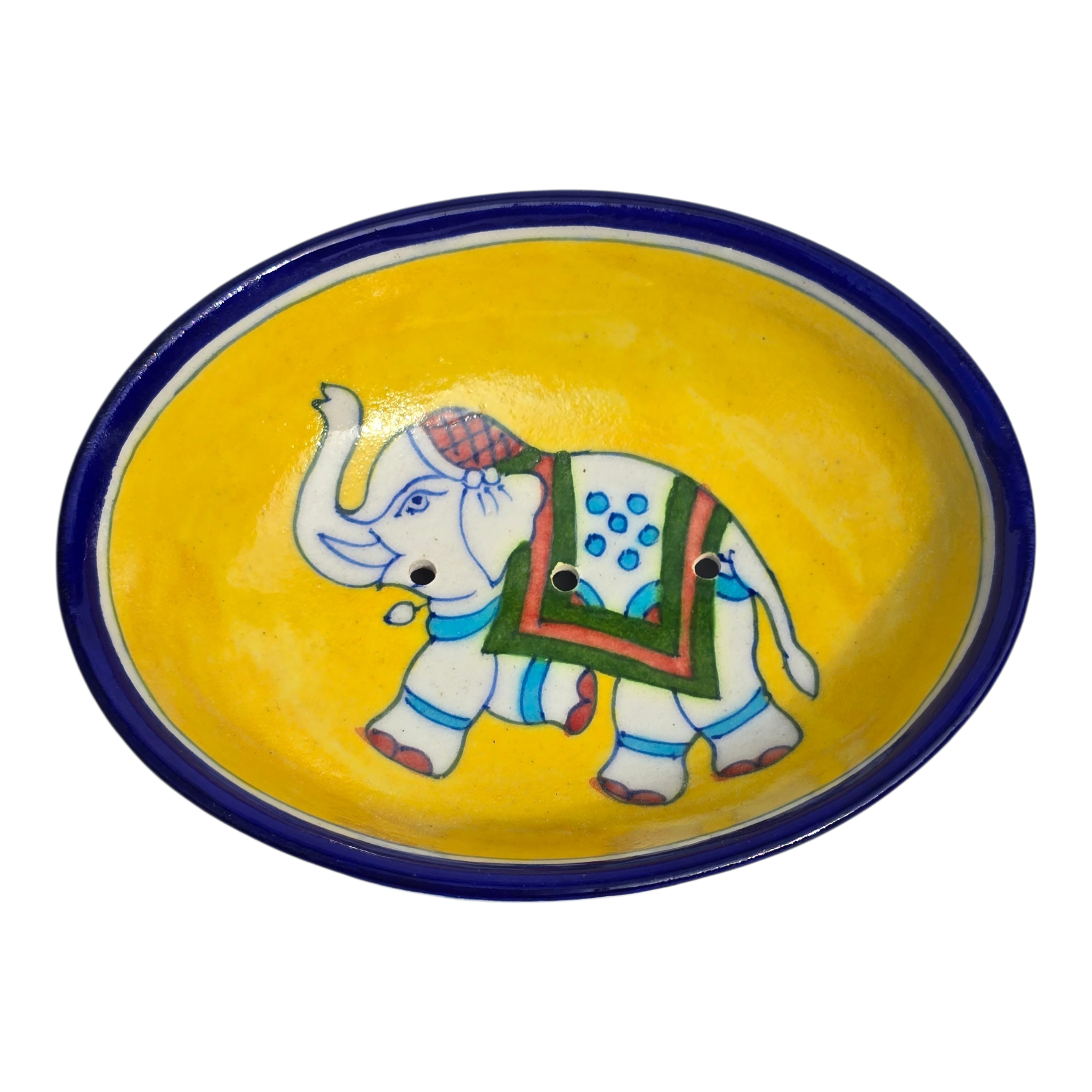 Jaipur Blue Pottery - Hand Painted - Soap Dish
