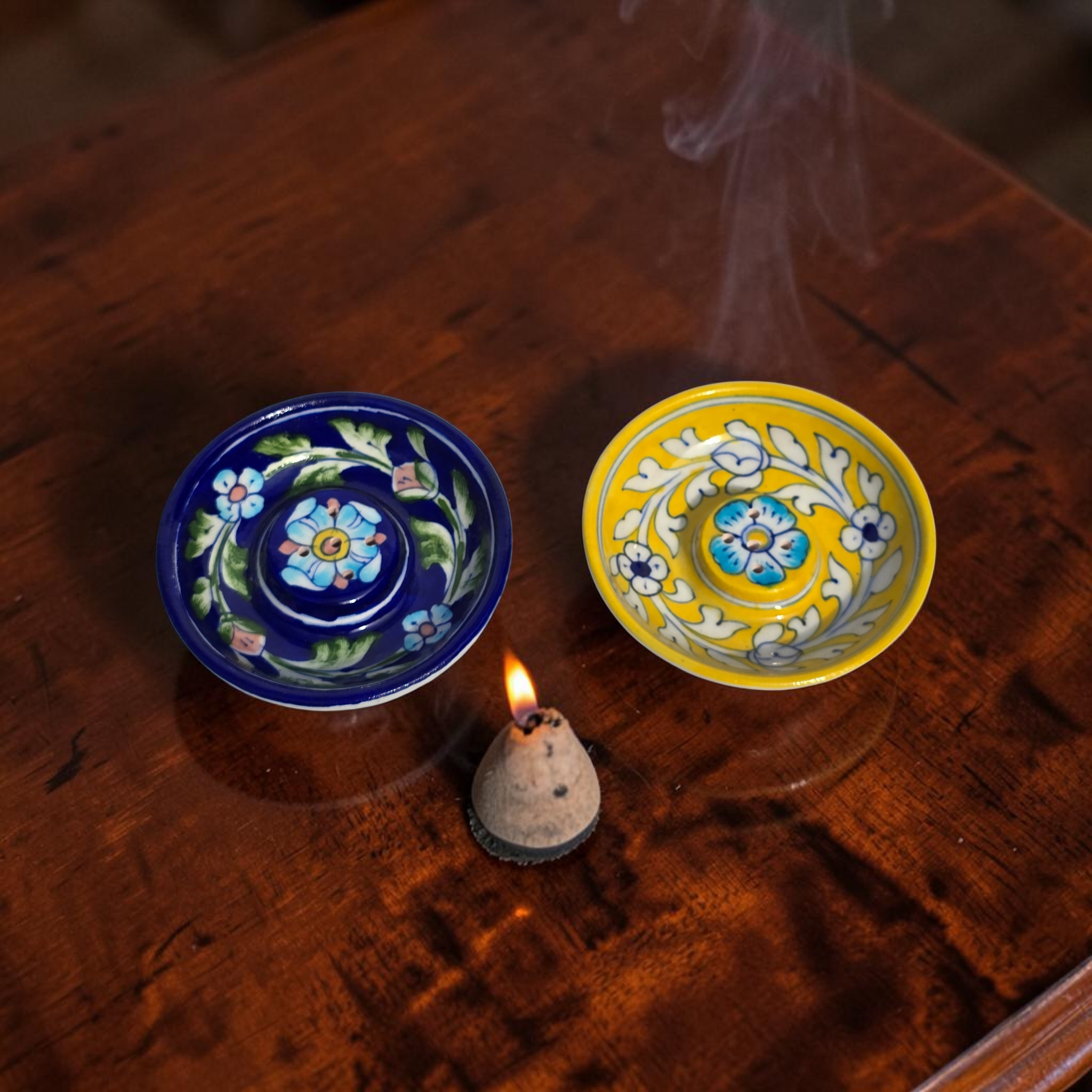 Jaipur Blue Pottery - Hand Painted - Incense Stick Holder